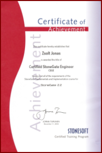 Certified StoneGate Engineer (CSGE)